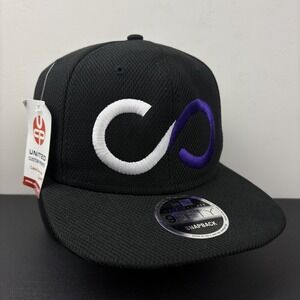 Continuum NWT New Era 9FIFTY Original Fit Snapback Hat Black Infinity Adjust Cap